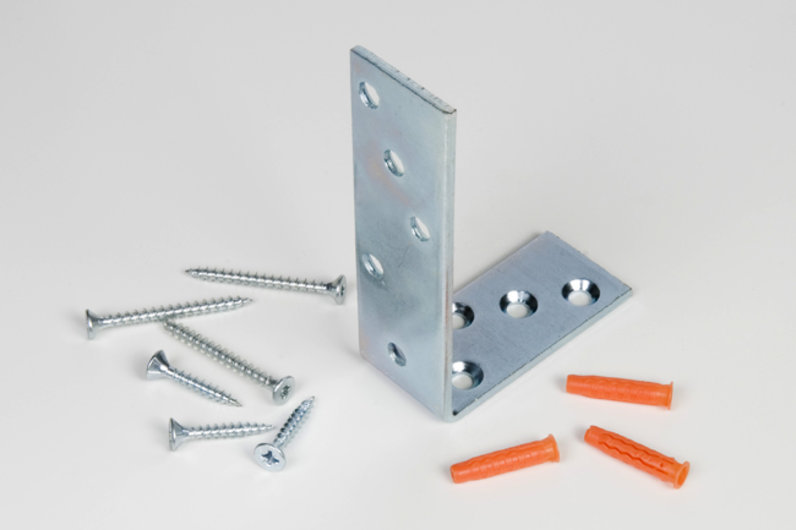 SET Balkenwinkel verzinkt, 120 / 80 x 35 x 4 mm